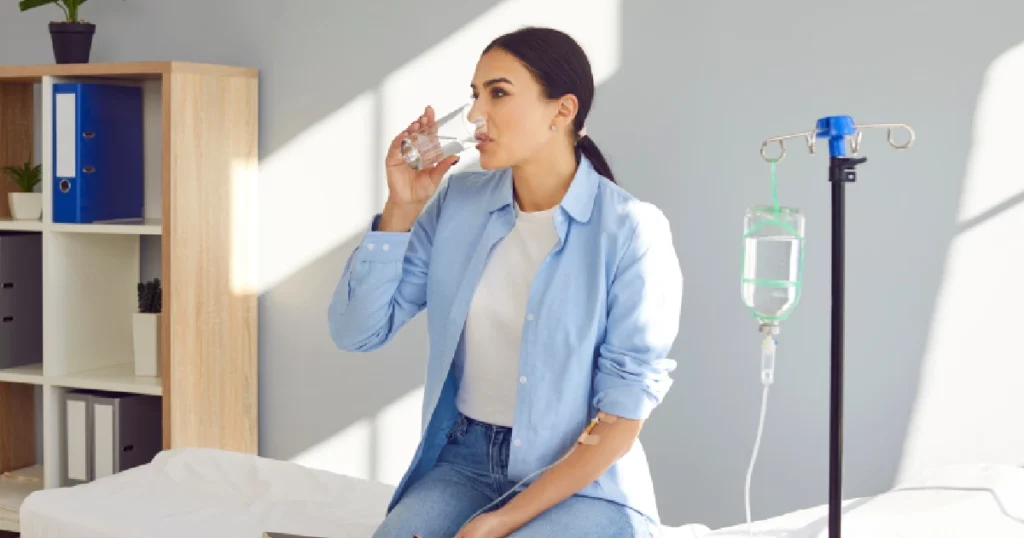 Patient receiving IV Drip Therapy In St. Charles, IL to boost hydration And energy