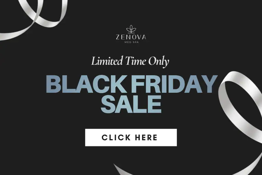 Black Friday sale announcement at Zenova Med Spa St. Charles IL