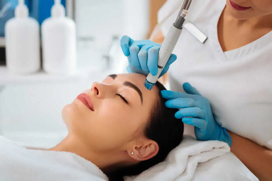 Women Receiving Hydrafacial treatment in St. Charles, IL Zenova Med Spa