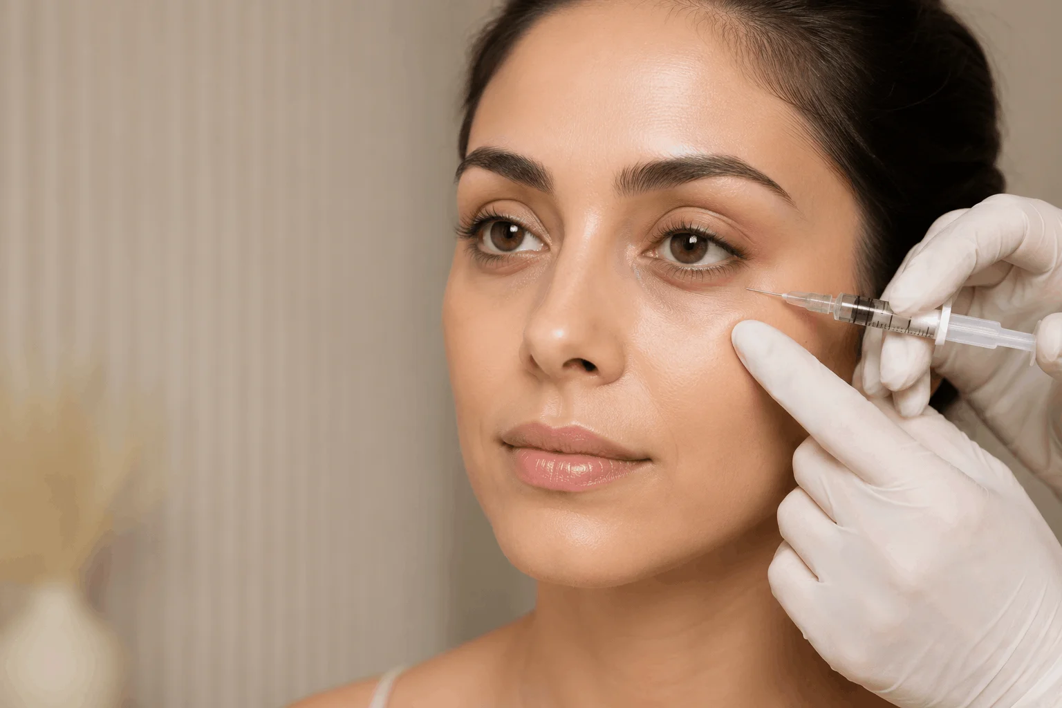 Women Receiving Tear Trough Fillers Treatment in South Elgin IL